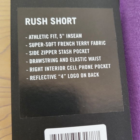 NWT FourLaps Oversized Rush Sweat Shorts Elastic Drawstring Lavendar Purple S - Picture 7 of 8